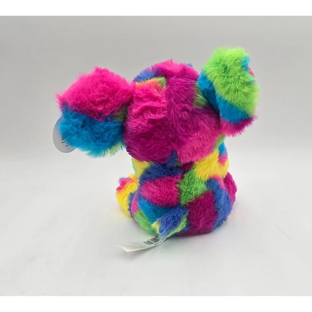 Nanco Rainbow Elephant Plush Stuffed Animal Multi‎ Color Tie dye Bright